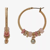 a.n.a Gold Tone Womens 45.7mm Hoop Earrings