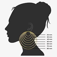 a.n.a Gold Tone Womens 45.7mm Hoop Earrings