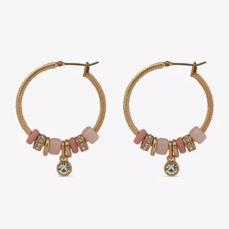a.n.a Gold Tone Womens 45.7mm Hoop Earrings