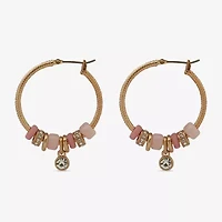 a.n.a Gold Tone Womens 45.7mm Hoop Earrings