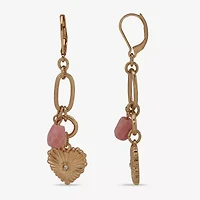 a.n.a Gold Tone Womens Heart Drop Earrings