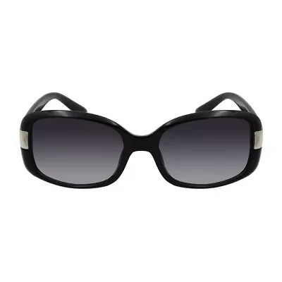 Liz Claiborne Evie Black Womens Rectangular Sunglasses
