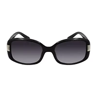 Liz Claiborne Evie Black Womens Rectangular Sunglasses