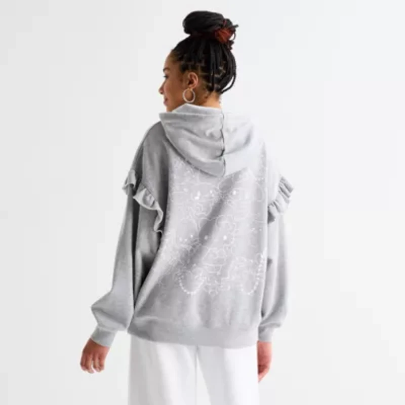 Womens Long Sleeve Hello Kitty Fleece Hoodie