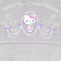 Womens Long Sleeve Hello Kitty Fleece Hoodie