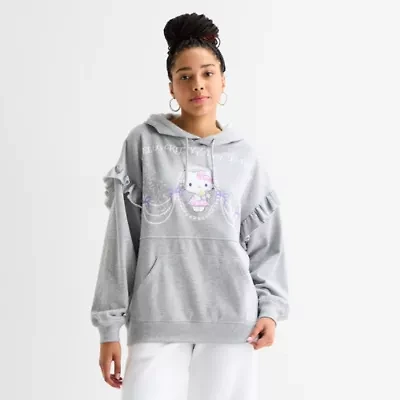 Womens Long Sleeve Hello Kitty Fleece Hoodie