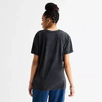 Womens Juniors Crew Neck Short Sleeve Oversized Harry Potter Graphic T-Shirt