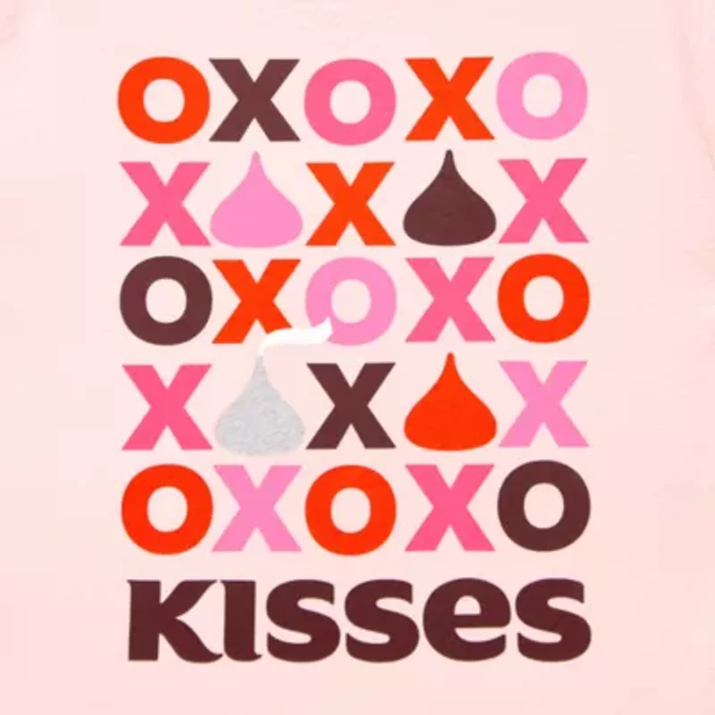 Hersheys Kisses Boyfriend Tee Womens Juniors Crew Neck Short Sleeve Oversized Graphic T-Shirt