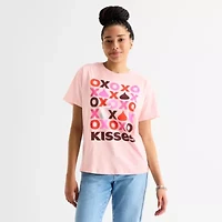 Hersheys Kisses Boyfriend Tee Womens Juniors Crew Neck Short Sleeve Oversized Graphic T-Shirt