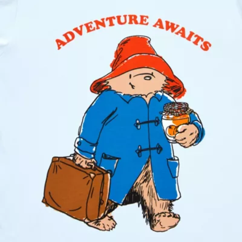 Paddington Boyfriend Tee Womens Juniors Crew Neck Short Sleeve Regular Fit Graphic T-Shirt