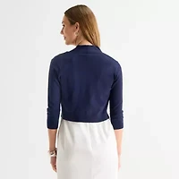 Perceptions Womens 3/4 Sleeve Shrug