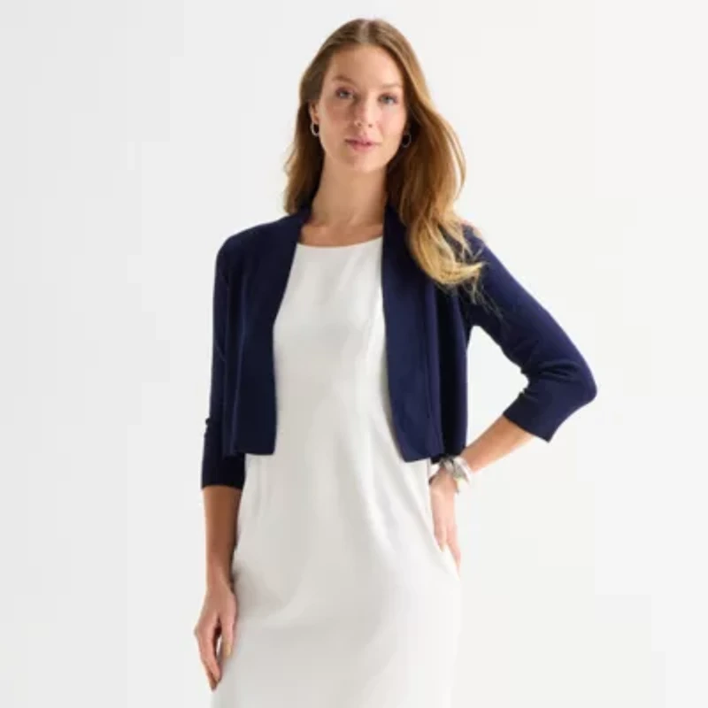 Perceptions Womens 3/4 Sleeve Shrug