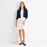 Perceptions Womens 3/4 Sleeve Shrug