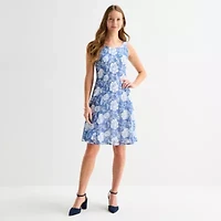 Perceptions Womens Floral Jacket Dress