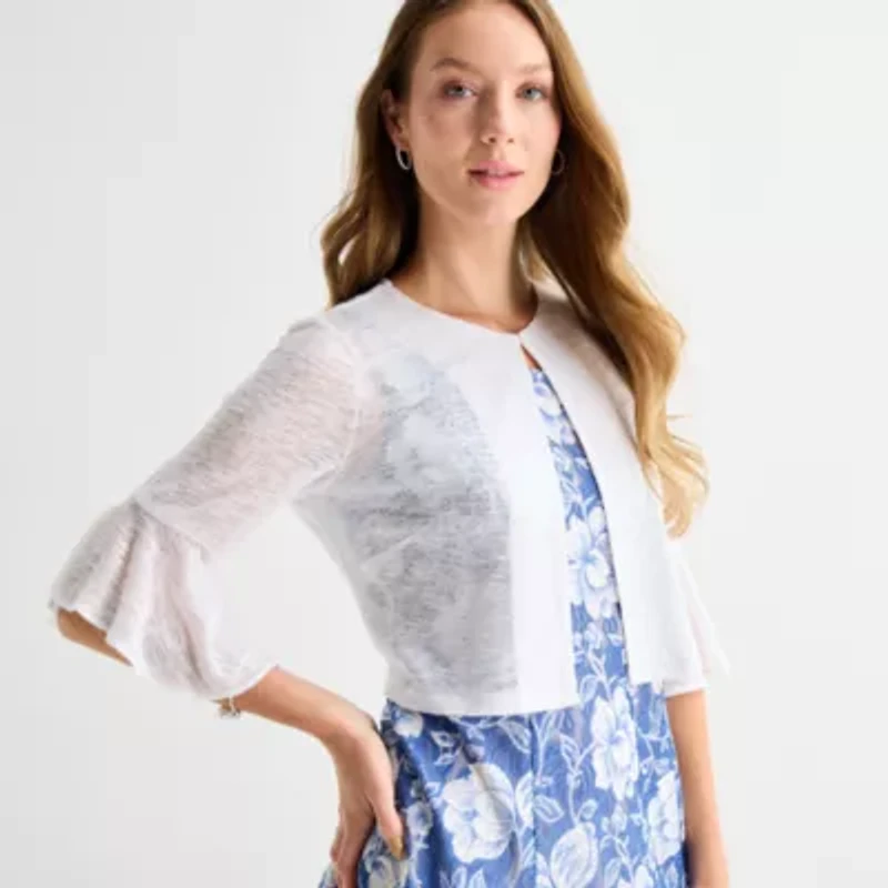 Perceptions Womens Floral Jacket Dress