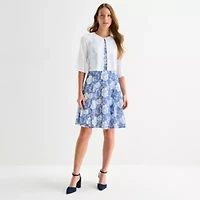 Perceptions Womens Floral Jacket Dress