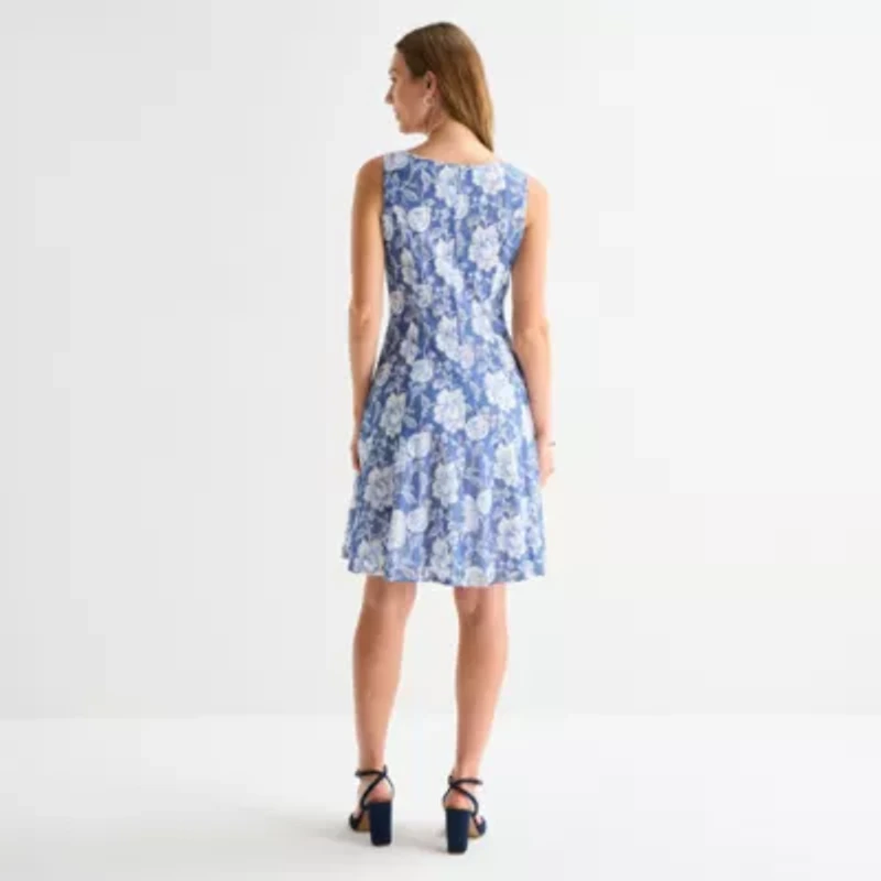 Perceptions Womens Floral Jacket Dress