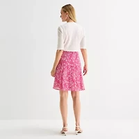 Perceptions Womens Floral Jacket Dress