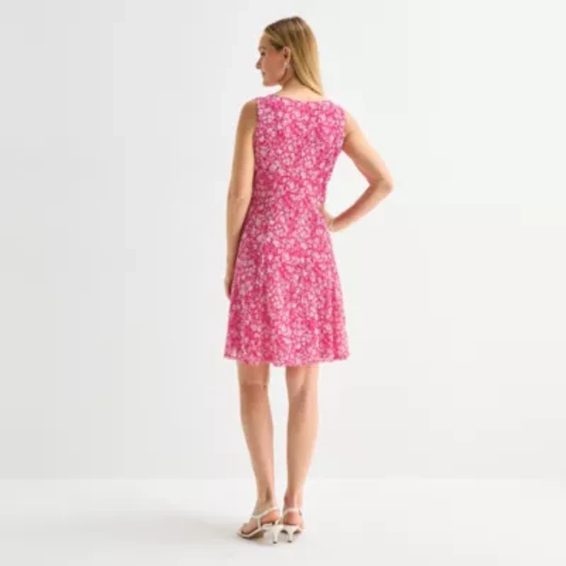 Perceptions Womens Floral Jacket Dress