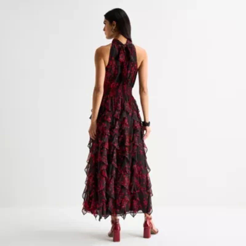 Sam And Jess Womens Sleeveless Floral Evening Gown