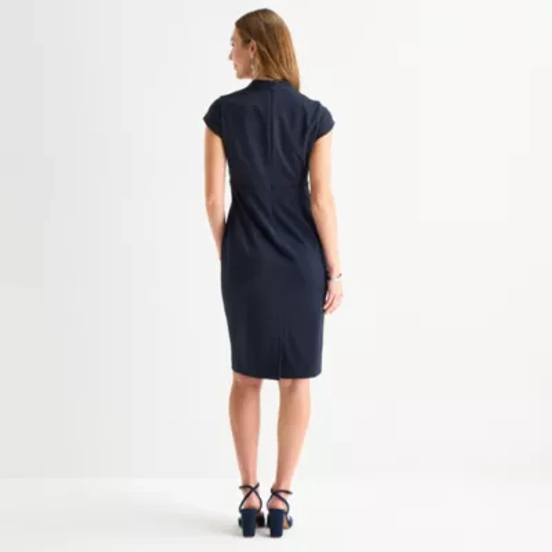 Marc New York Womens Short Sleeve Sheath Dress