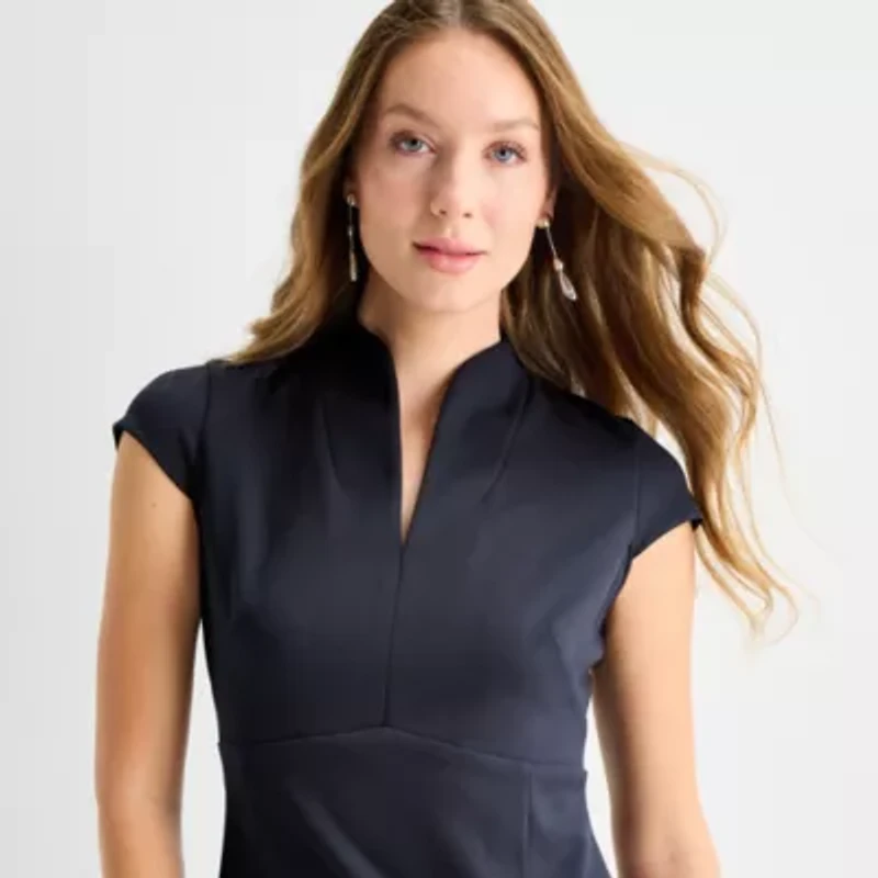 Marc New York Womens Short Sleeve Sheath Dress