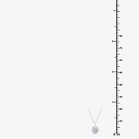 (G/Si1-Si2) Womens 1 CT. T.W. Lab Grown White Diamond Sterling Silver Round 18 Inch Pendant Necklace