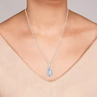F/Vs1) Womens 5 CT. T.W. Lab Grown White Diamond 14K White Gold 18 Inch Pendant Necklace