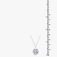 (F/Vs1) Womens 5 CT. T.W. Lab Grown White Diamond 14K White Gold Round 18 Inch Pendant Necklace