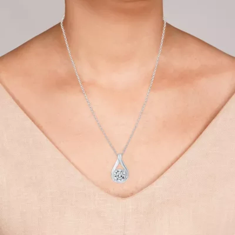 ( G/SI1-SI2) 1/2 CT. Lab-Grown Diamond Sterling Silver or 14K Gold over 18 Inch Pendant Necklace