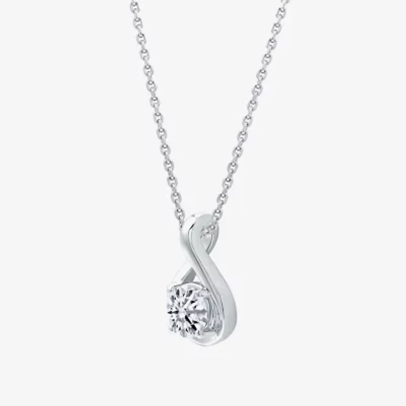 ( G/SI1-SI2) 1/2 CT. Lab-Grown Diamond Sterling Silver or 14K Gold over 18 Inch Pendant Necklace