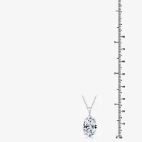 (F/Vs1) Womens 5 CT. T.W. Lab Grown White Diamond 14K Gold Oval 18 Inch Pendant Necklace