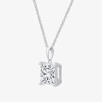 ( F/VS1 ) Womens 5 CT. T.W. Lab-Grown White Diamond 14K Gold Princess 18 Inch Pendant Necklace