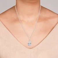 (F/Vs1) Womens 5 CT. T.W. Lab Grown White Diamond 14K Gold Pear 18 Inch Pendant Necklace