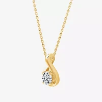 ( G/SI1-SI2) 1/2 CT. Lab-Grown Diamond Sterling Silver or 14K Gold over 18 Inch Pendant Necklace