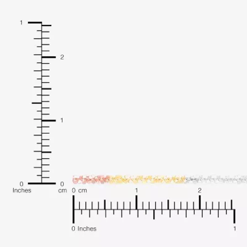 Made in Italy Womens 14K Tri-Color Gold 18 Inch Link Chain Necklace