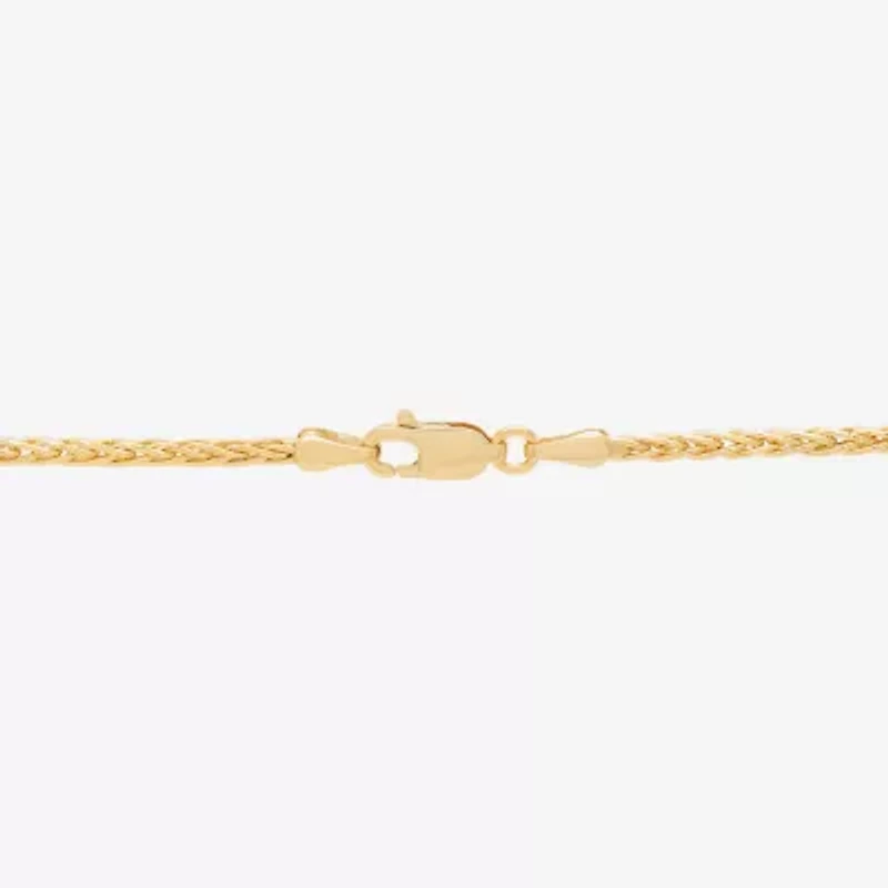 Made in Italy Womens 14K Gold 18 Inch Wheat Chain Necklace