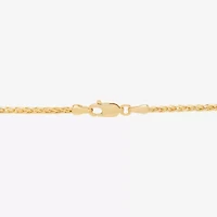 Made in Italy Womens 14K Gold 18 Inch Wheat Chain Necklace