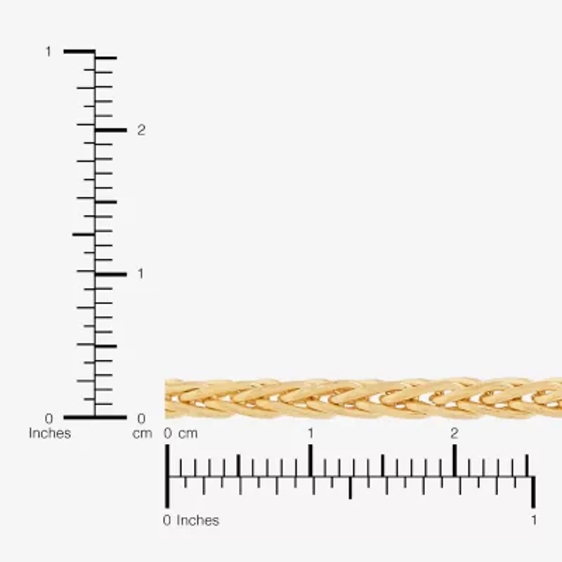 Made in Italy Womens 14K Gold 18 Inch Wheat Chain Necklace