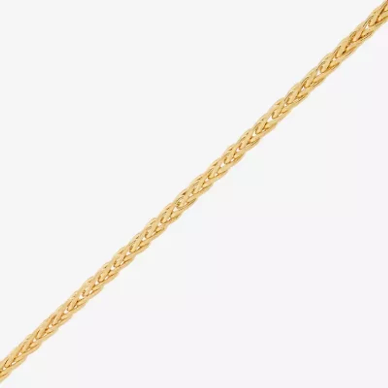 Made in Italy Womens 14K Gold 18 Inch Wheat Chain Necklace