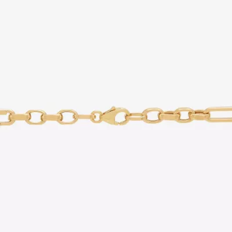 Made in Italy Womens 14K Gold 18 Inch Link Chain Necklace