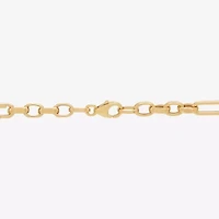 Made in Italy Womens 14K Gold 18 Inch Link Chain Necklace