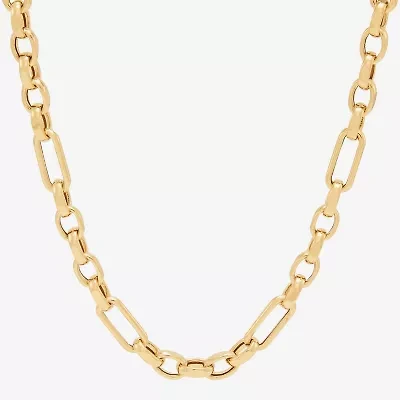 Made in Italy Womens 14K Gold 18 Inch Link Chain Necklace