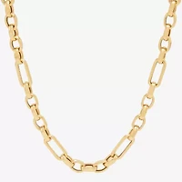 Made in Italy Womens 14K Gold 18 Inch Link Chain Necklace
