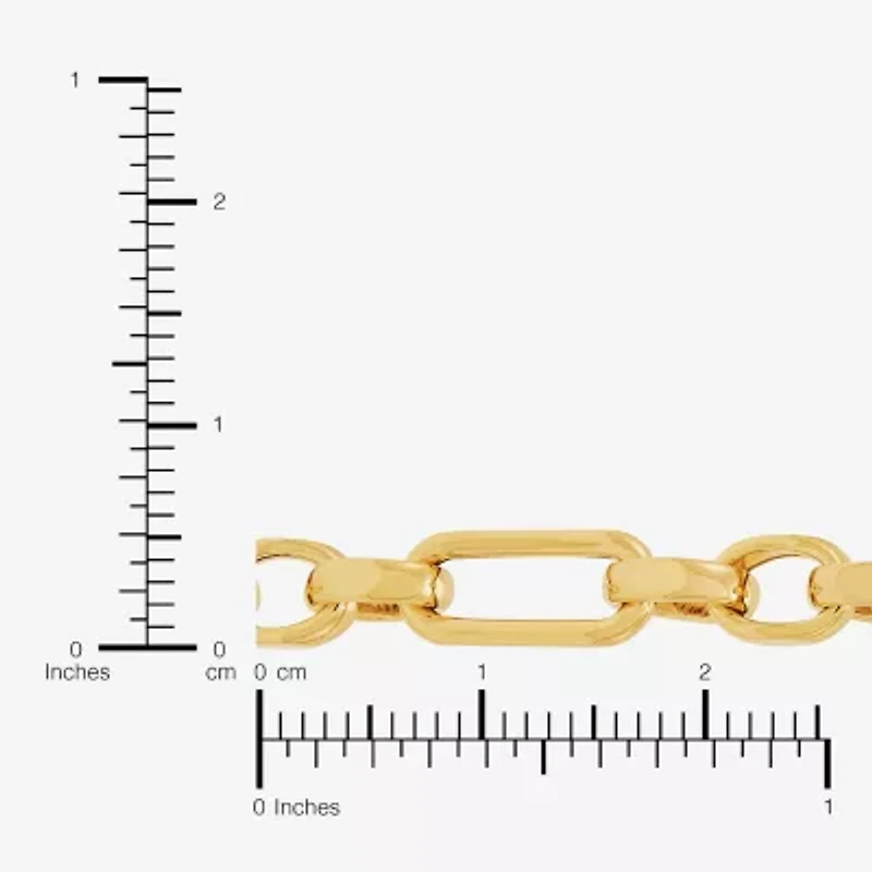 Made in Italy Womens 14K Gold 18 Inch Link Chain Necklace