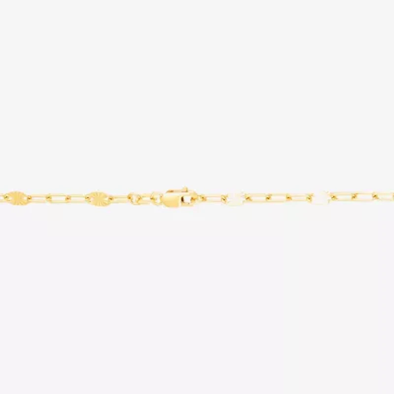 Made in Italy Womens 14K Gold 18 Inch Paperclip Chain Necklace