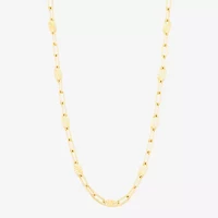 Made in Italy Womens 14K Gold 18 Inch Paperclip Chain Necklace