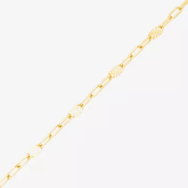 Made in Italy Womens 14K Gold 18 Inch Paperclip Chain Necklace