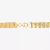 Made in Italy Womens 14K Gold 7.5 Inch Box Chain Bracelet