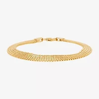 Made in Italy Womens 14K Gold 7.5 Inch Box Chain Bracelet
